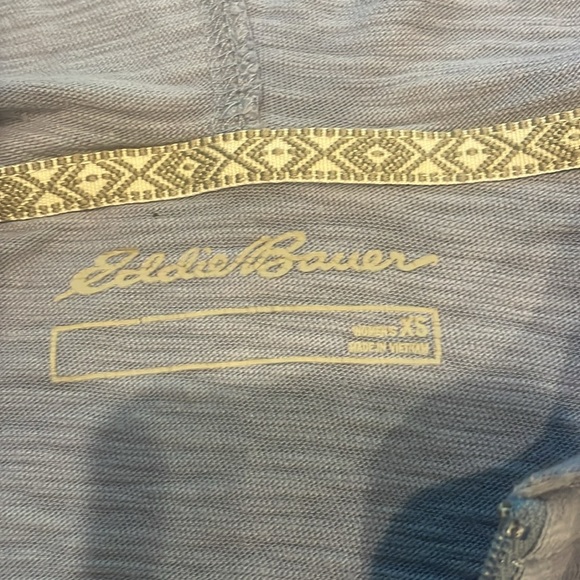 Eddie Bauer light blue zip up hoodie, mid sleeve, size XS - Picture 3 of 7